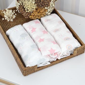 Cueiro Swaddle Soft com 3 peças 80x80cm