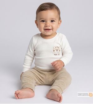 Conjunto Body Tigre Bege