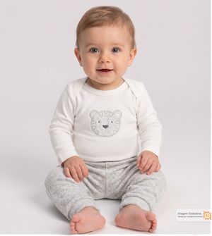 Conjunto Body Tigre Cinza