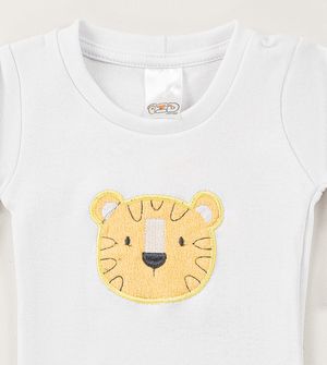 Conjunto Body Tigre Amarelo