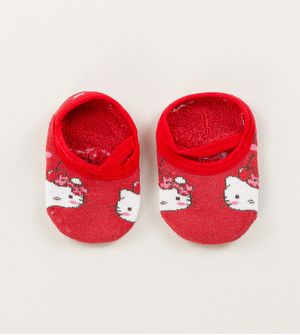 Meia Sapatilha Bebê Antiderrapante Hello Kitty
