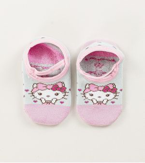 Meia Sapatilha Bebê Antiderrapante Hello Kitty