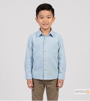 Camisa Casual Azul