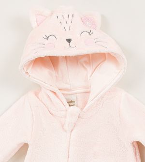 Macacão Plush com Capuz Gatinha