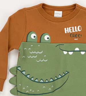 Conjunto Moletom Crocodilo