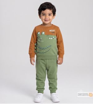 Conjunto Moletom Crocodilo