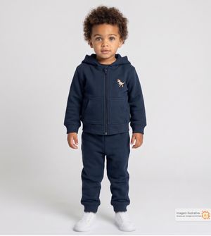 Conjunto Moletom com Capuz Pequeno Dino