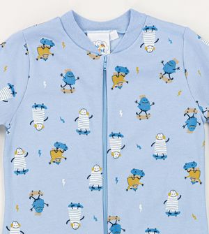 Pijamão Monstrinhos Azul