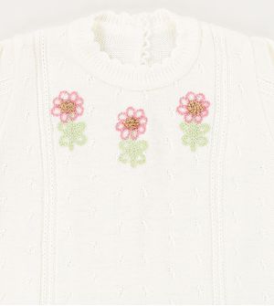 Conjunto Tricô Flores