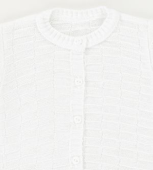 Casaco Tricô Tijolinho Branco