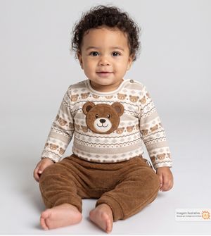 Conjunto Body Urso Pelúcia