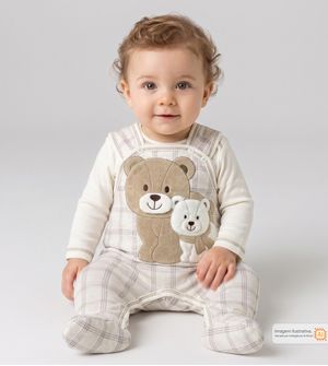 JardineiraBody Urso Xadrez