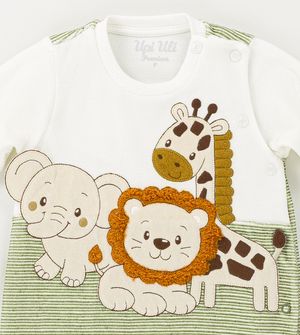 Macacão Plush Listrado Animais