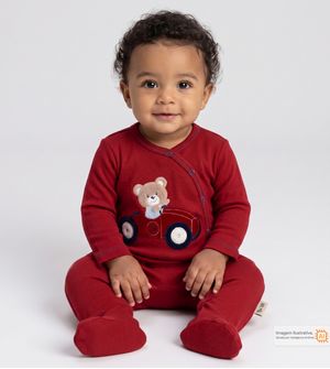 Macacão Suedine Urso Piloto