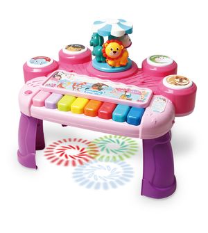 Mesinha Musical Carrossel dos Bichinhos Play&Learn Rosa