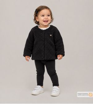 Casaco Pelúcia Fofinho Preto