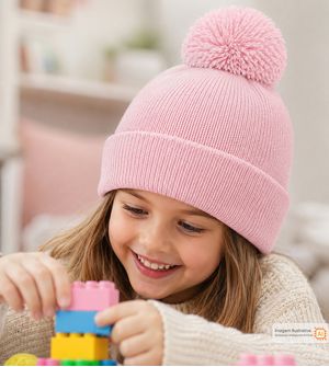 Touca Infantil Acrílica Pompom