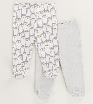 Culote Pinguim Cinza com 2 Unidades