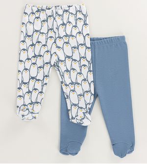 Culote Pinguim Azul com 2 Unidades
