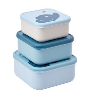Kit Potinhos Cloudy Azul com 3 unidades