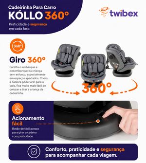 Cadeirinha para Carro Kóllo 360 Twibex