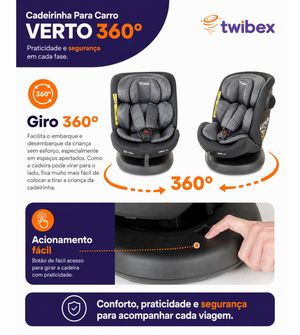 Cadeirinha para Carro Verto 360 Twibex