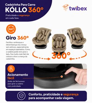 Cadeirinha para Carro Kóllo 360 Twibex