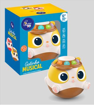 Brinquedo Gatinho Musical Amarelo