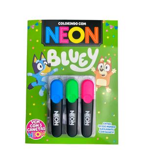 Colorindo com Neon com 3 Canetas - Bluey