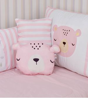 Kit Berço Ursa Rosa com 8 peças
