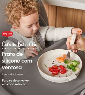 Prato com Ventosa em Silicone Boho Chic Tiny Love