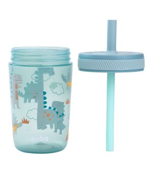 Copo Antivazamento com Canudo Magic Dino 400ml