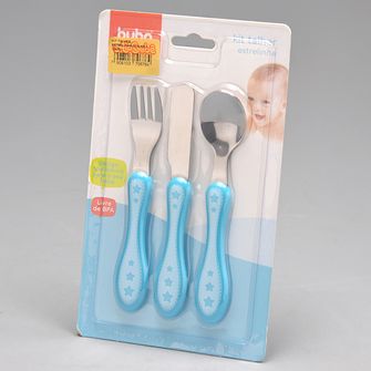 Kit Talher Estrelinha 3 Unidades Azul