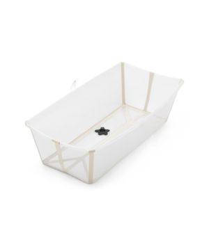 Banheira Flexível Transparente Areia Bege XL Plug Térmico Stokke