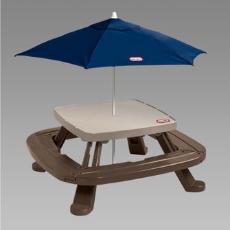 Mesa Picnic Infantil com Guarda-Sol para 8 Lugares  Little Tikes