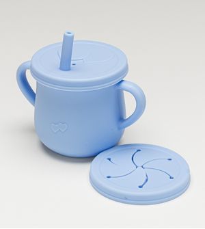 Copo de Silicone 2 em 1 Azul 150ml Twibex