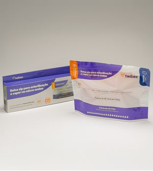 Bolsa Zip Para Esterilização a Vapor Twibex com 5 unidades