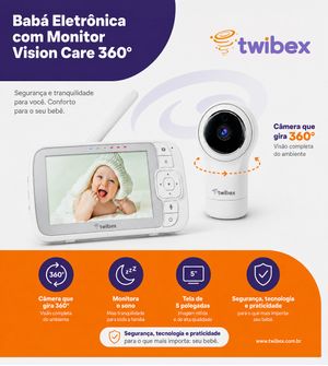 Babá Eletrônica com Monitor Vision Care 360