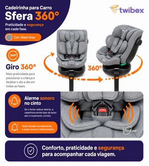 Cadeirinha para Carro Sfera 360 Twibex