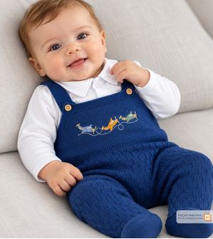JardineiraBody Tricot Aviões Marinho