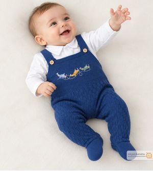 JardineiraBody Tricot Aviões Marinho