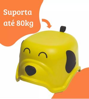 Banquinho 1 Degrau AuAu Amarelo Kababy