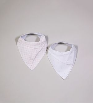 Babador Bandana Xadrez com 2 Unidades - 4947 Rosa