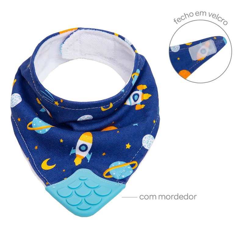 Babador-Bandana-com-Mordedor-Animais-Azul---15284-Animais-Azul---15284
