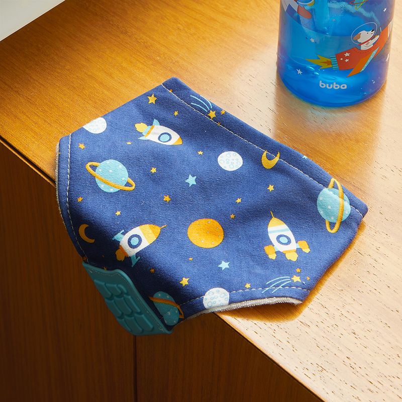 Babador-Bandana-com-Mordedor-Animais-Azul---15284-Animais-Azul---15284