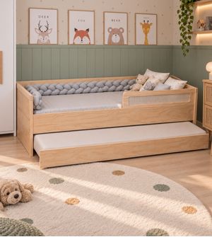 Bicama Infantil Divertidamente com Rattan Nature