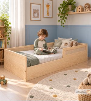 Cama Montessoriana Com Grades Divertidamente Nature