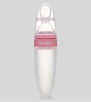 Colher Dosadora em Silicone com Ventosa Rosa