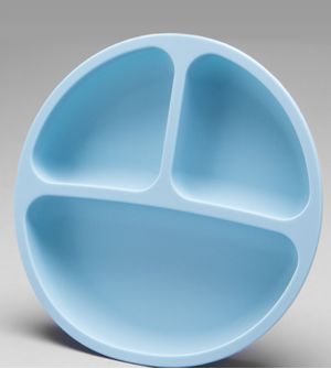Prato com Divisória em Silicone - 1134 Azul