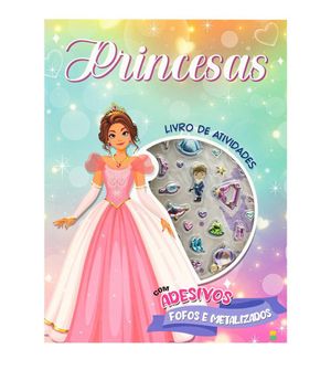 Livro de Atividades com Adesivos Fofos - Princesas